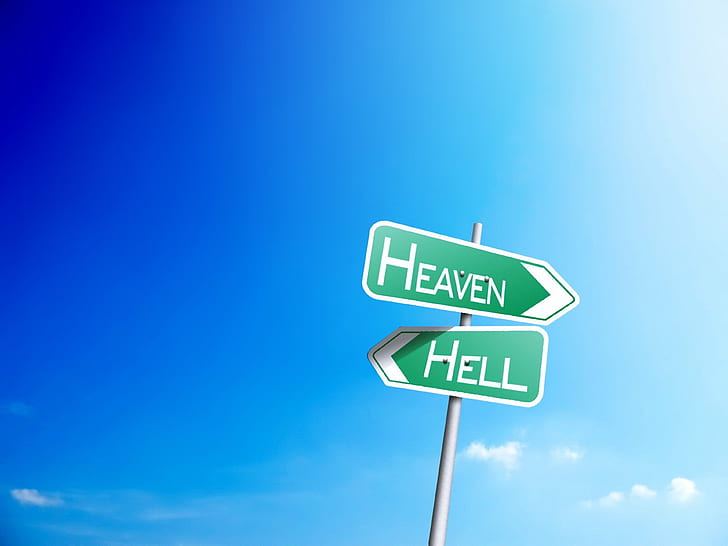 Chose, Facts, heaven, Hell, Loser, One, Paths, religion, sky, Ways, Winer, HD wallpaper