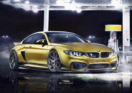 кола, YASIDDESIGN, визуализация, произведения на изкуството, BMW M4, BMW, HD тапет HD wallpaper