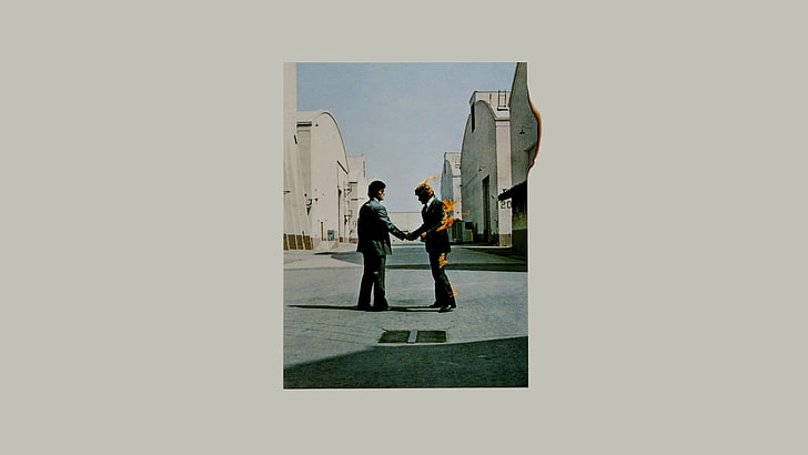 celana hitam pria, terbakar, Pink Floyd, sampul album, Wallpaper HD