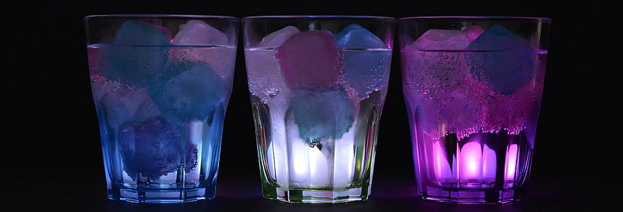 alcohol, alcoholic, alcoholic beverage, bar, beverage, cocktail, cold, color, cool, crystal, dark, drink, food, glass, glasses, ice, ice cubes, illuminated, liquid, liquor, reflection, refreshment, vodka, water, HD wallpaper HD wallpaper