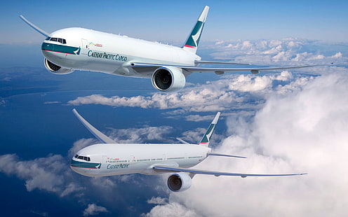 Cathay Pacific Boeing 777, boeing, boeing 777, avião, avião, HD papel de parede HD wallpaper