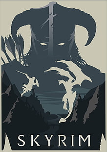 The Elder Scrolls V Skyrim poster, The Elder Scrolls V: Skyrim, poster, The Elder Scrolls, HD wallpaper HD wallpaper