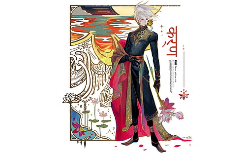 سلسلة Fate ، Fate / Grand Order ، Karna (Fate / Apocrypha) ، Karna (Fate / Grand Order) ، Lancer of Red (Fate / Apocrypha)، خلفية HD HD wallpaper