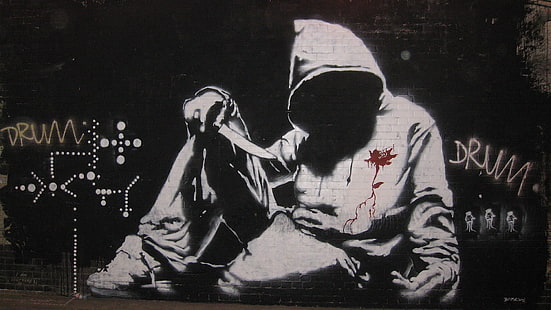 Banksy Graffiti HD, digital / artwork, граффити, бэнкси, HD обои HD wallpaper