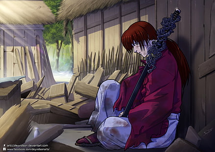 Anime, Rurouni Kenshin, Kenshin Himura, Wallpaper HD HD wallpaper