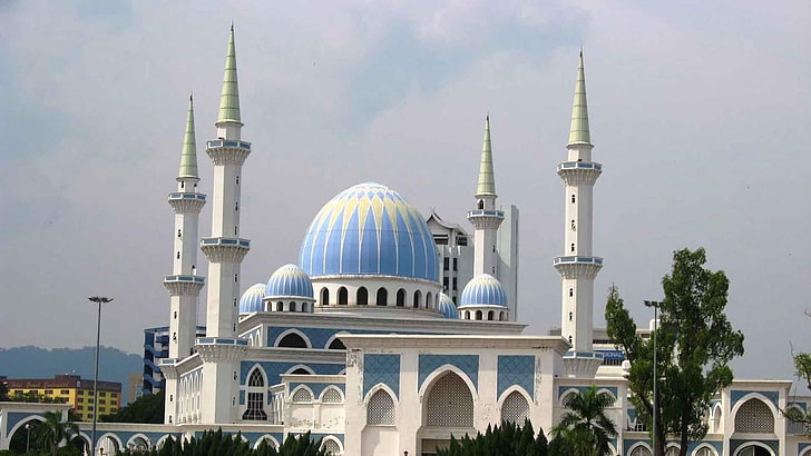 モスク、マスジッド・ウィラヤ、クアラルンプール、マレーシア、マスジド、イスラム、 HDデスクトップの壁紙