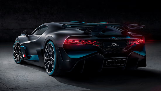 Bugatti, Bugatti Divo, svart bil, bil, sportbil, superbil, HD tapet HD wallpaper