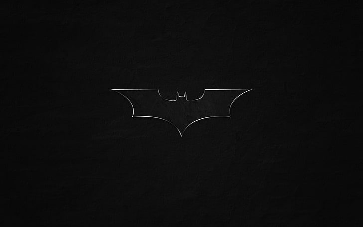 Logo, ciemne tło, Batman, minimalne, Tapety HD