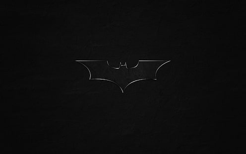 Logotipo, Fundo escuro, Batman, Mínimo, HD papel de parede HD wallpaper