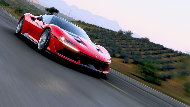 Forza Horizon 5, Ford Sierra, Ferrari, paisaje, México, juegos 4K, juegos de PC, coche, Fondo de pantalla HD