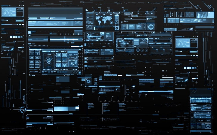 black audio mixer, computer, HD wallpaper