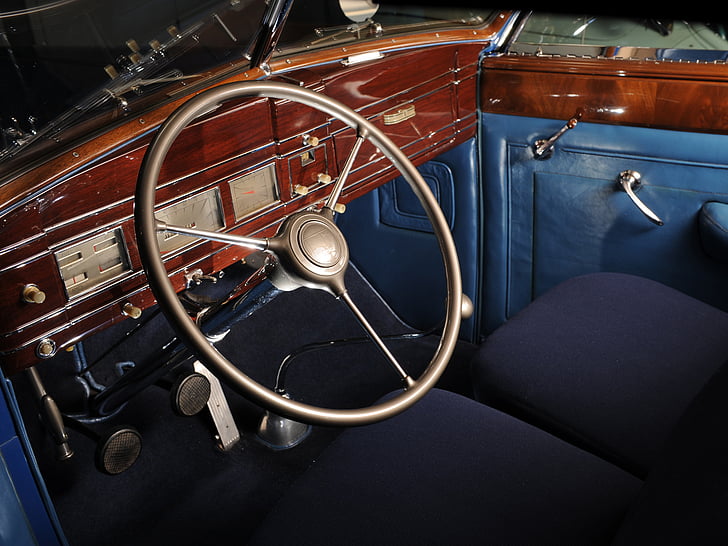 1938, cabriolet, interiör, lincoln, lyx, modell k, retro, victoria, HD tapet