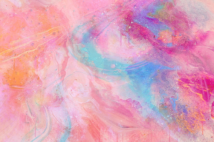 cat, noda, warna-warni, merah muda, Wallpaper HD