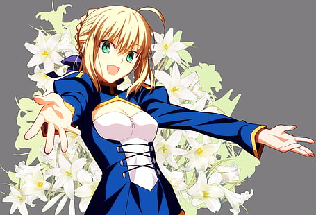 Saber do anime Fate Stay Knight, Série Fate, Sabre, Fate / Stay Night, HD papel de parede HD wallpaper