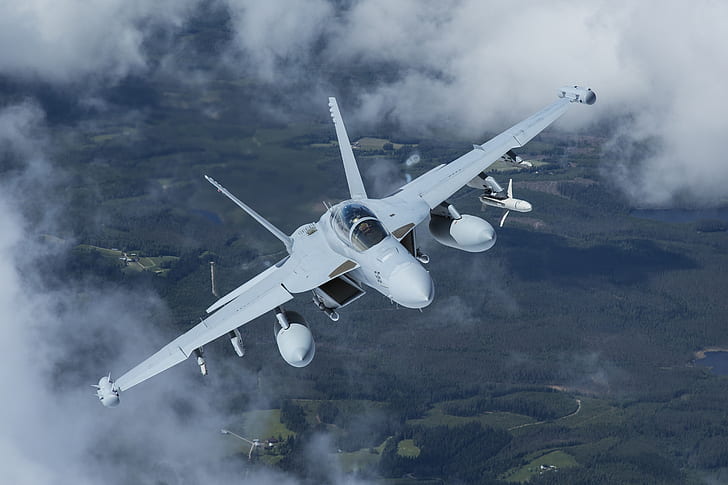 Jet Fighters, Growler Boeing EA-18G, Pesawat, Jet Fighter, Warplane, Wallpaper HD