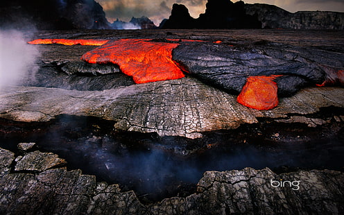 Volcanic eruption magma HD photography wallpaper 0.., photography of lava, HD wallpaper HD wallpaper