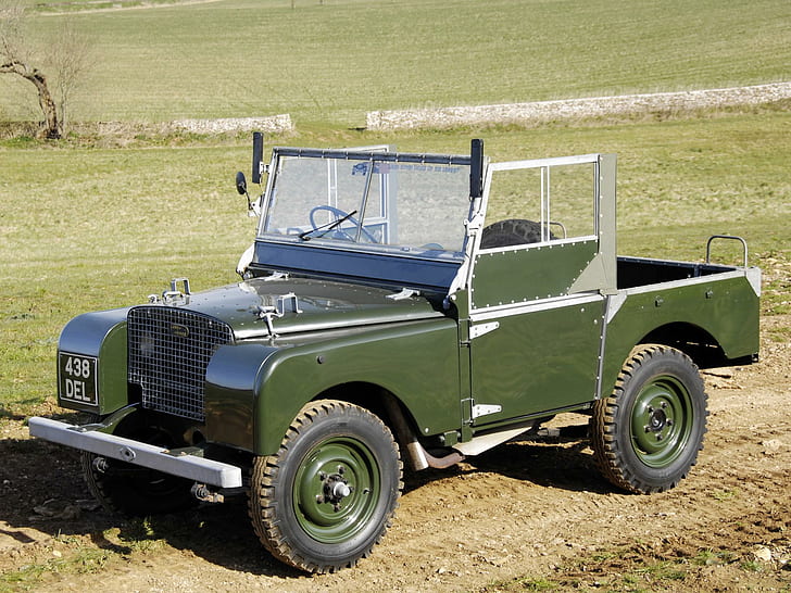 1948 Land Rover Series Retro Offroad 4x4 For Mobile, zielony i biały samochód, 1948, land, mobile, offroad, retro, rover, series, Tapety HD