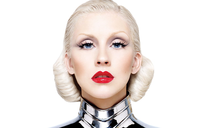 Christina Aguilera Bionic, women's red lipstick, Music, Christina Aguilera, Christina, Aguilera, bionic, HD wallpaper