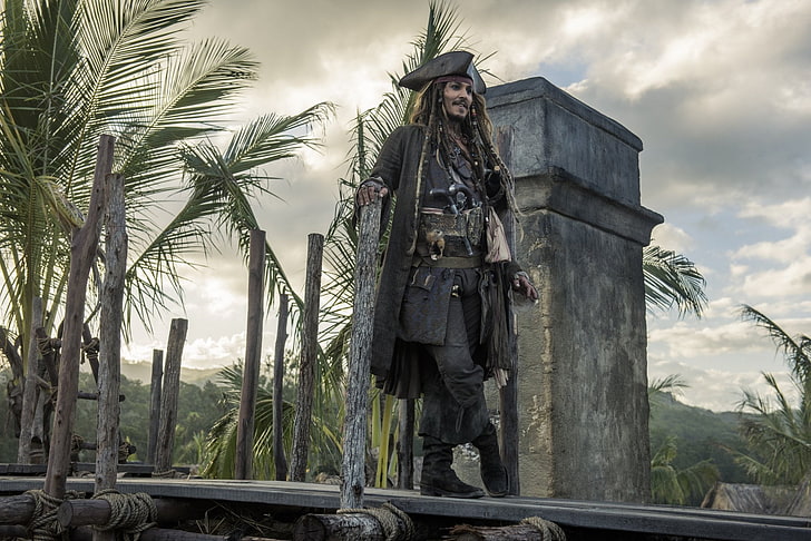 Film, Fluch der Karibik: Tote Männer erzählen keine Geschichten, Jack Sparrow, Johnny Depp, HD-Hintergrundbild