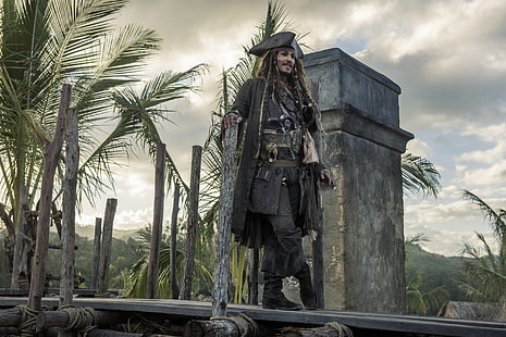 Filme, Piratas do Caribe: Homens mortos não contam histórias, Jack Sparrow, Johnny Depp, HD papel de parede HD wallpaper