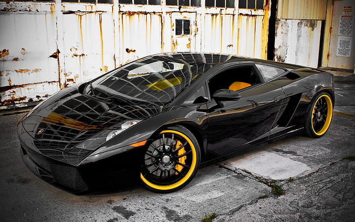 Auto, Lamborghini, Lamborghini Gallardo, Fahrzeug, schwarze Autos, HD-Hintergrundbild