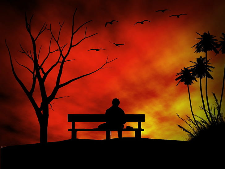 Alone, emotion, loneliness, lonely, mood, People, Sad, Sadness, solitude, HD wallpaper