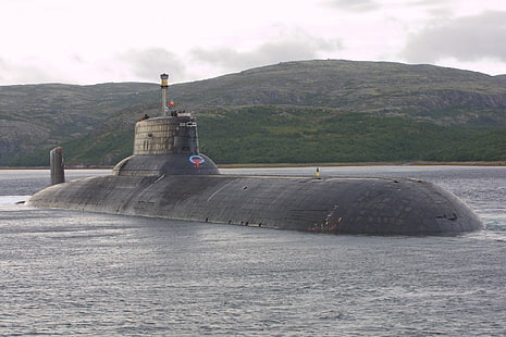 submarino, submarino nuclear de la clase Typhoon, Fondo de pantalla HD HD wallpaper