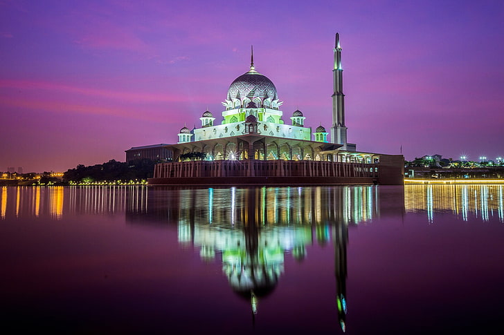 paisagem, cidade, a cidade, mesquita, Kuala Lumpur, HD papel de parede