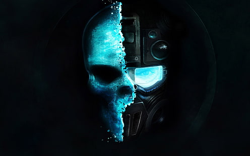 Ilustración de cráneo y robot, cráneo, robot, Ghost Recon, videojuegos, casco, Tom Clancy's Ghost Recon, Tom Clancy's Ghost Recon: Future Soldier, Fondo de pantalla HD HD wallpaper