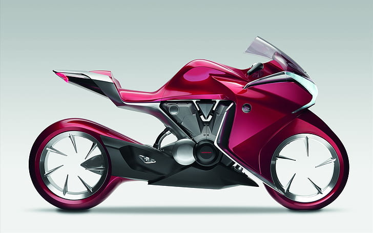 Honda Concept Bike, розов спортен мотоциклет, мотор, honda, концепция, HD тапет