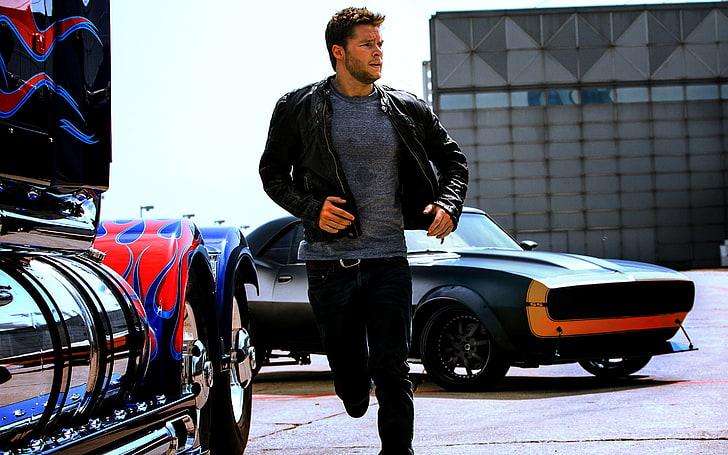 Jack Reynor Transformers Age Of Exti, grå skjorta och svart jacka för män, filmer, Hollywoodfilmer, hollywood, 2014, HD tapet