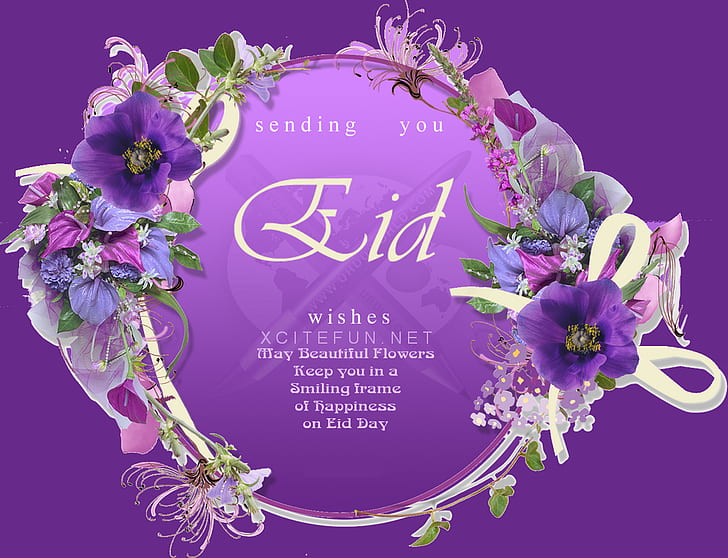 eid mubarak, event, fantasy, flower, HD wallpaper