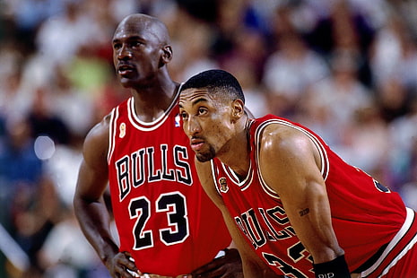 Michael Jordan e Scottie Pippen, scottie pippen, michael jordan, chicago bulls, basket, Sfondo HD HD wallpaper