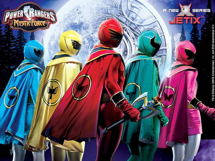 Power Rangers Mystic Force цифровые обои, ТВ-шоу, Power Rangers, Blue Ranger, Зеленый Ranger, Розовый Ranger, Power Rangers Mystic Force, Красный Ranger, Желтый Ranger, HD обои