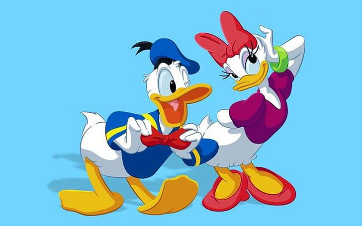 Disney Pictures Kaczor Donald i Daisy Regulacja mocowania muszka Tapeta Hd na telefon komórkowy, Tapety HD