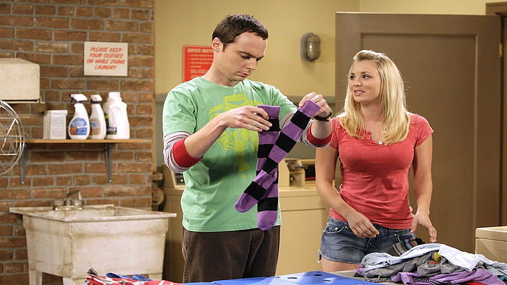 Serie TV, The Big Bang Theory, Jim Parsons, Kaley Cuoco, Penny (The Big Bang Theory), Sheldon Cooper, Sfondo HD