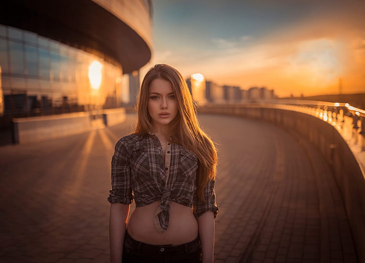 look, sunset, the city, cell, shirt, Sunset from Minsk, Dmitrij Butvilovskij, HD wallpaper