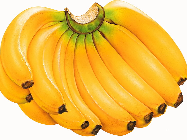 cacho de bananas maduras, bananas, cacho, frutas, HD papel de parede