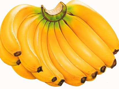pęczek dojrzałych bananów, banany, kiście, owoce, Tapety HD HD wallpaper