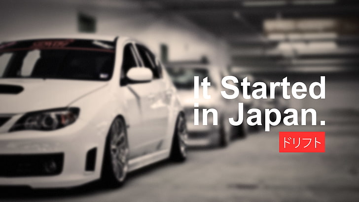 car, Japan, drift, Drifting, racing, vehicle, Japanese cars, import, tuning, modified, Subaru, Subaru Impreza, WRX STI, It Started in Japan, JDM, Tuner Car, HD wallpaper