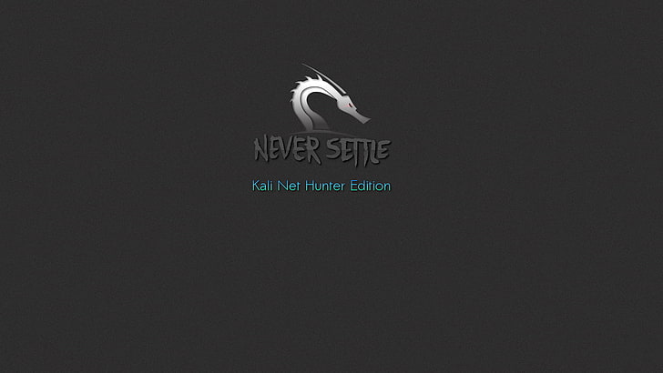 Logo Never Settle, Oneplus One, Kali Linux NetHunter, hacking, system operacyjny, Tapety HD
