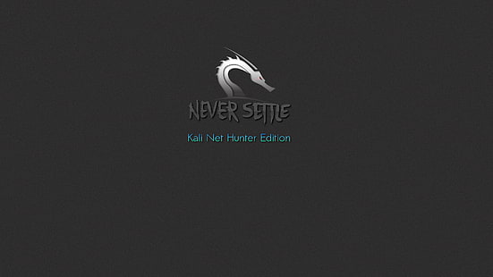 Never Settle logo, Oneplus One, Kali Linux NetHunter, peretasan, sistem operasi, Wallpaper HD HD wallpaper
