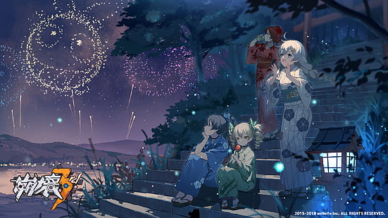 Videospiel, Honkai Impact 3, Bronya Zaychik, Kiana Kaslana, Murata Himeko, Raiden Mei, HD-Hintergrundbild HD wallpaper