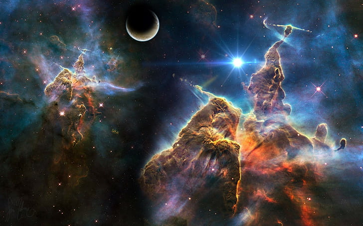 nébuleuse, Carina Nebula, art de l'espace, espace, Fond d'écran HD