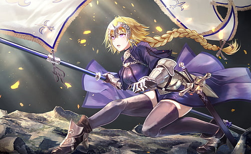 سلسلة Fate ، Fate / Apocrypha ، Fate / Grand Order ، Jeanne d'Arc (Fate Series) ، Ruler (Fate / Apocrypha) ، حاكم (Fate / Grand Order)، خلفية HD HD wallpaper
