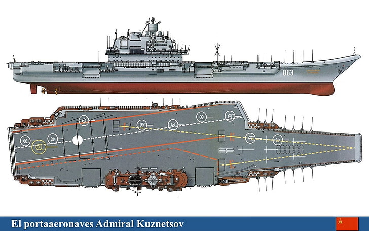سفن حربية ، حاملة طائرات ، حاملة الطائرات الروسية الأدميرال كوزنتسوف ، سفينة حربية، خلفية HD