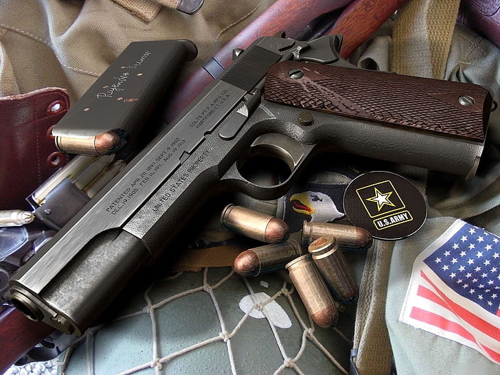 Senjata, Colt 1911, Wallpaper HD