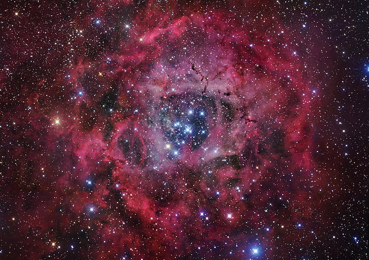 galax tapeter, stjärnor, Nebula, rosett nebula, HD tapet