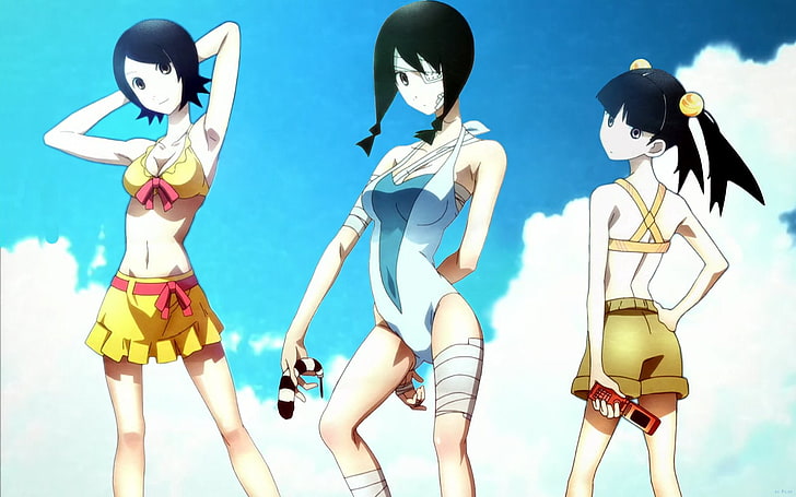 Anime, Sayonara, Zetsubou-Sensei, Abiru Kobushi, Meru Otonashi, Nami Hitou, HD-Hintergrundbild