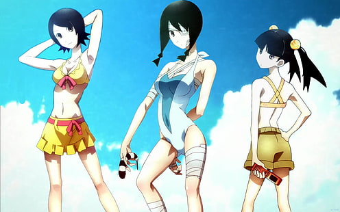Anime, Sayonara, Zetsubou-Sensei, Abiru Kobushi, Meru Otonashi, Nami Hitou, HD-Hintergrundbild HD wallpaper